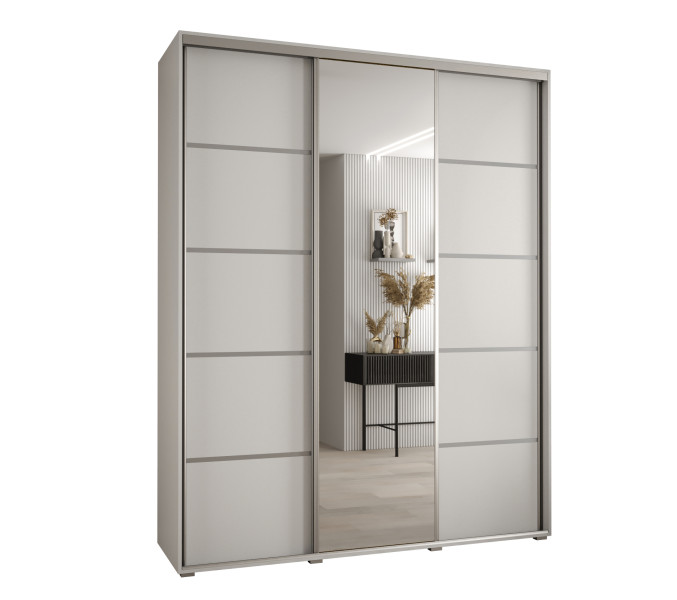 Szafa przesuwna 45 Cannes 5 200 biały+biały+srebrny 760072