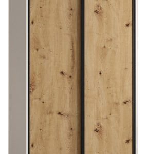 Szafa przesuwna 45 wysoka Davos 1 120 biały+artisan+czarny 126012 Szafa przesuwna 45 wysoka Davos 1 120 biały+artisan+czarny 126012