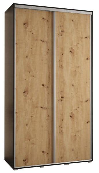 Szafa przesuwna 45 wysoka Davos 1 140 czarny+artisan+srebrny 127004