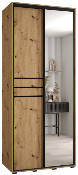 Szafa przesuwna 45 wysoka Davos 11 120 artisan+artisan+czarn 159386