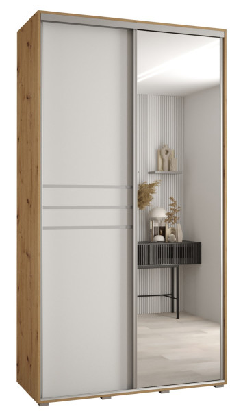 Szafa przesuwna 45 wysoka Davos 11 130 artisan+biały+srebrny 159383