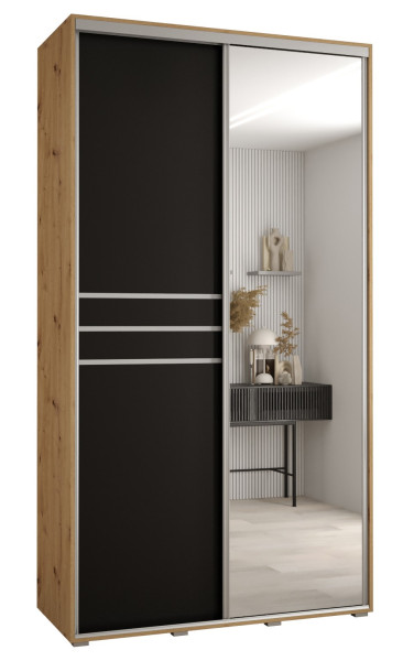 Szafa przesuwna 45 wysoka Davos 11 130 artisan+czarny+srebrn 159556