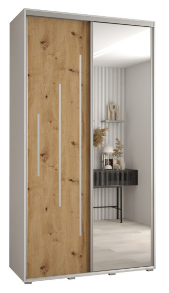 Szafa przesuwna 45 wysoka Davos 13 140 biały+artisan+srebrny 161796