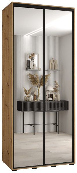 Szafa przesuwna 45 wysoka Davos 2 110 artisan+artisan+czarny 134519