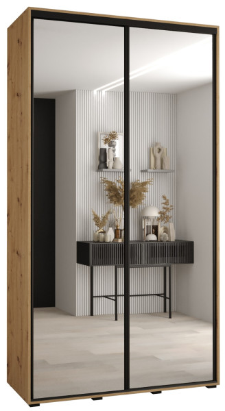 Szafa przesuwna 45 wysoka Davos 2 130 artisan+artisan+czarny 133876