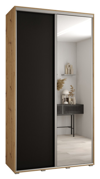 Szafa przesuwna 45 wysoka Davos 3 130 artisan+czarny+srebrny 134088