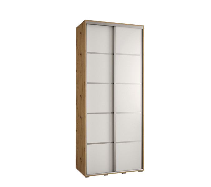 Szafa przesuwna 45 wysoka DAVOS 4 110 artisan+biały+srebrny 761063
