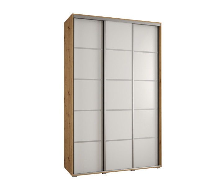 Szafa przesuwna 45 wysoka DAVOS 4 150 artisan+biały+srebrny 761127