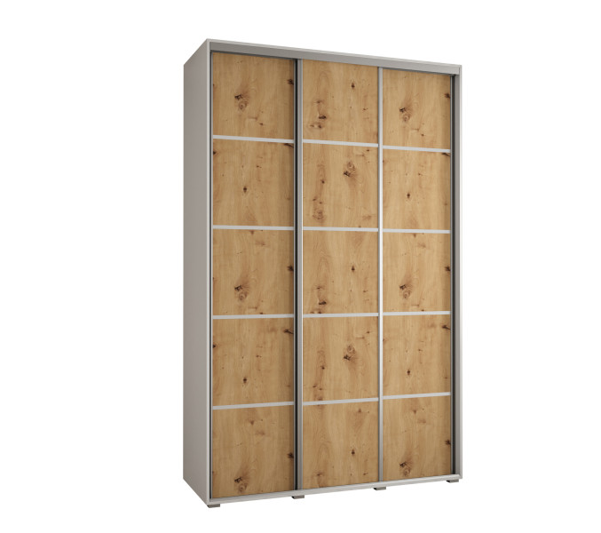 Szafa przesuwna 45 wysoka DAVOS 4 160 biały+artisan+srebrny 760692