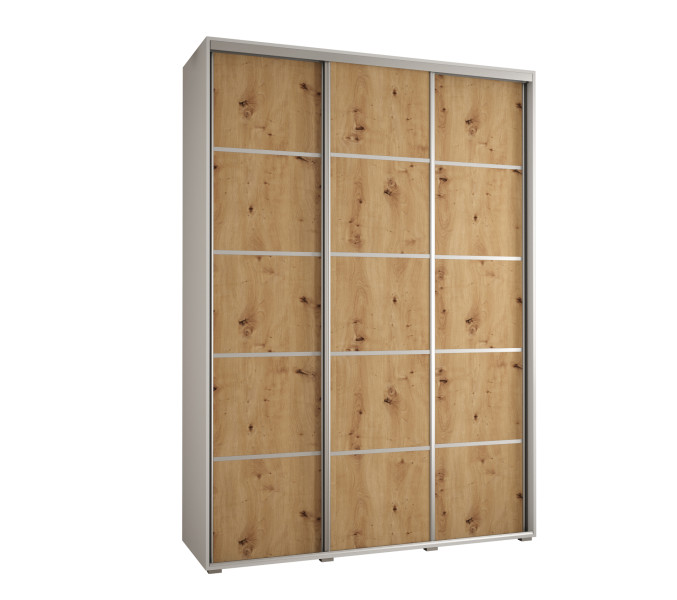 Szafa przesuwna 45 wysoka DAVOS 4 170 biały+artisan+srebrny 759688