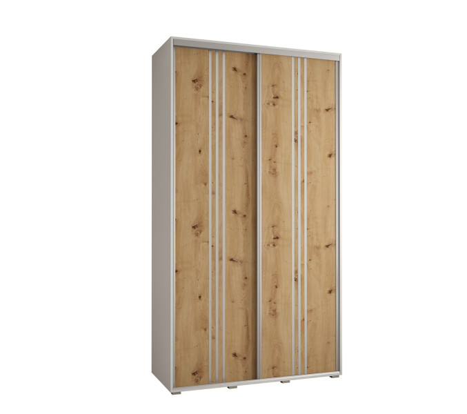 Szafa przesuwna 45 wysoka DAVOS 6 140 biały+artisan+srebrny 760545