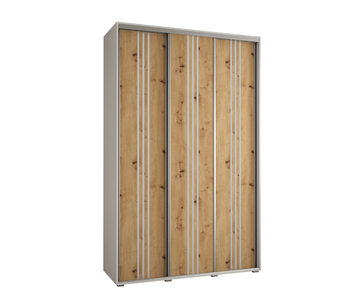 Szafa przesuwna 45 wysoka DAVOS 6 150 biały+artisan+srebrny 760827
