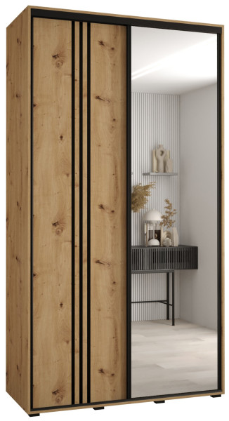 Szafa przesuwna 45 wysoka Davos 7 130 artisan+artisan+czarny 151177