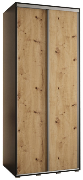 Szafa przesuwna 60 Cannes 1 100 czarny+artisan+srebrny 172235