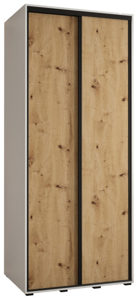 Szafa przesuwna 60 Cannes 1 110 biały+artisan+czarny 172204