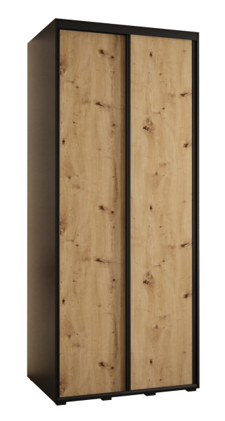 Szafa przesuwna 60 Cannes 1 110 czarny+artisan+czarny 172276