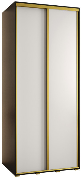 Szafa przesuwna 60 Cannes 1 120 czarny+biały+złoty 172536