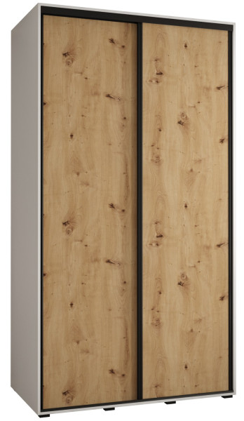 Szafa przesuwna 60 Cannes 1 130 biały+artisan+czarny 172576