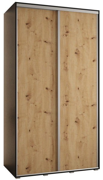 Szafa przesuwna 60 Cannes 1 130 czarny+artisan+srebrny 172534