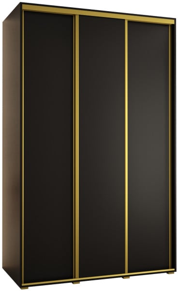 Szafa przesuwna 60 Cannes 1 150 czarny+czarny+złoty 172365