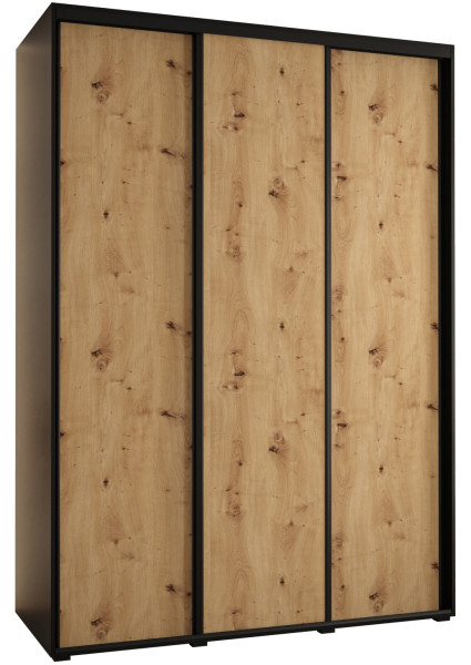 Szafa przesuwna 60 Cannes 1 180 czarny+artisan+czarny 176697