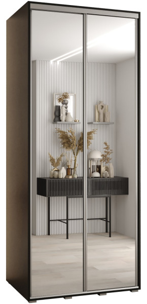 Szafa przesuwna 60 Cannes 2 110 czarny+czarny+srebrny 172359