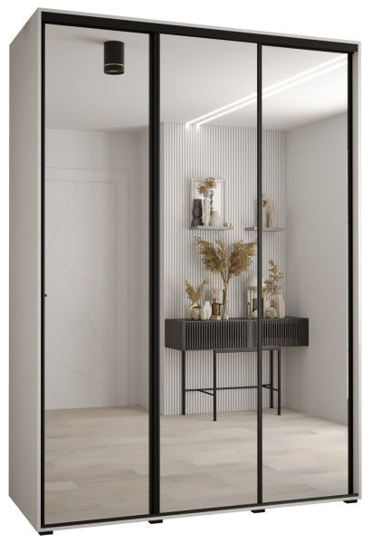 Szafa przesuwna 60 Cannes 2 170 biały+biały+czarny 176638