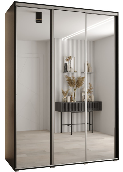 Szafa przesuwna 60 Cannes 2 170 czarny+czarny+srebrny 176585