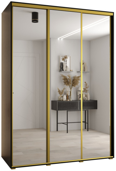 Szafa przesuwna 60 Cannes 2 170 czarny+czarny+złoty 176466